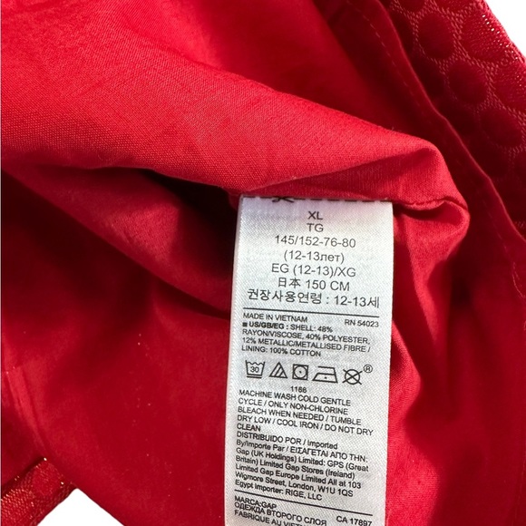 Gap Kids Girls Red Dress Size XL (12) - Picture 13 of 17
